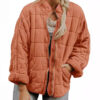 Silk-like fabric Cotton-padded Jacket 2026 European And American Women's Loose Long Sleeve Pocket Jacket