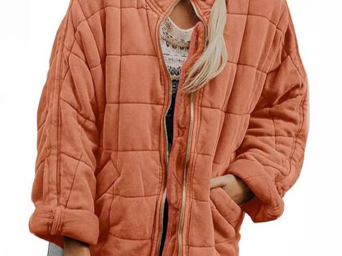 Silk-like fabric Cotton-padded Jacket 2026 European And American Women's Loose Long Sleeve Pocket Jacket