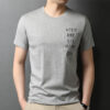 Summer New Men's Mulberry Silk Short-sleeved T-shirt Fashion Korean Version Youth Casual Printing Thin Ice Silk T-shirt