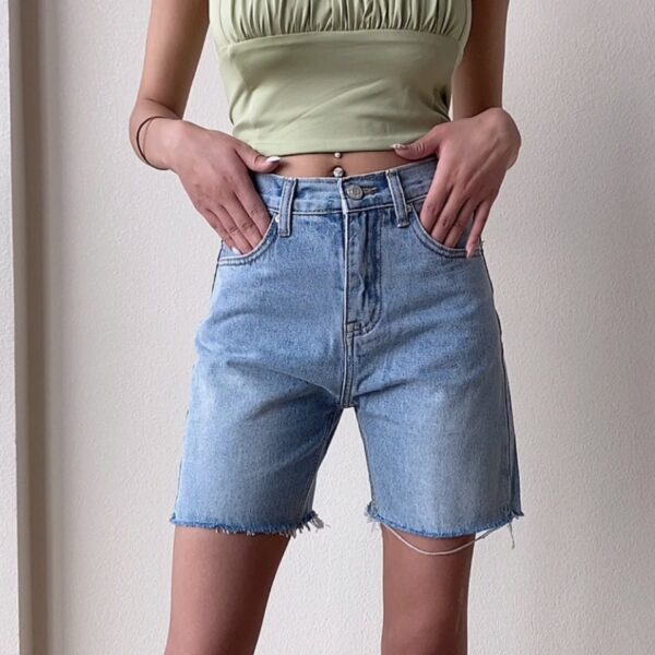 High-Waisted Five-Point Jeans For Women Summer Thin New Loose Wide-Leg Slim Straight Hot Girl Shorts Hot Pants