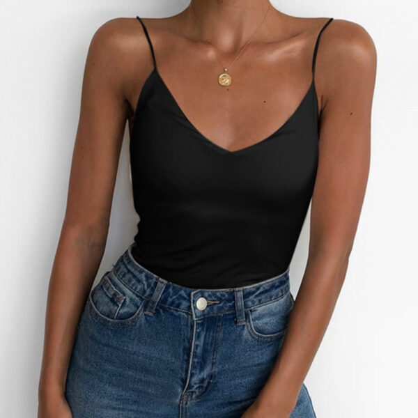 New Solid Color Slip Base Shirt Slim-fit Small Vest Women's Slip Top Outer Wear