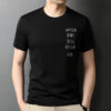 Summer New Men's Mulberry Silk Short-sleeved T-shirt Fashion Korean Version Youth Casual Printing Thin Ice Silk T-shirt