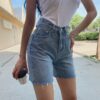 High-Waisted Five-Point Jeans For Women Summer Thin New Loose Wide-Leg Slim Straight Hot Girl Shorts Hot Pants