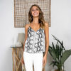 New Product Printed V Neck Loose Top Women's Small Suspenders