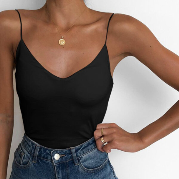 New Solid Color Slip Base Shirt Slim-fit Small Vest Women's Slip Top Outer Wear
