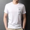 Summer New Men's Mulberry Silk Short-sleeved T-shirt Fashion Korean Version Youth Casual Printing Thin Ice Silk T-shirt