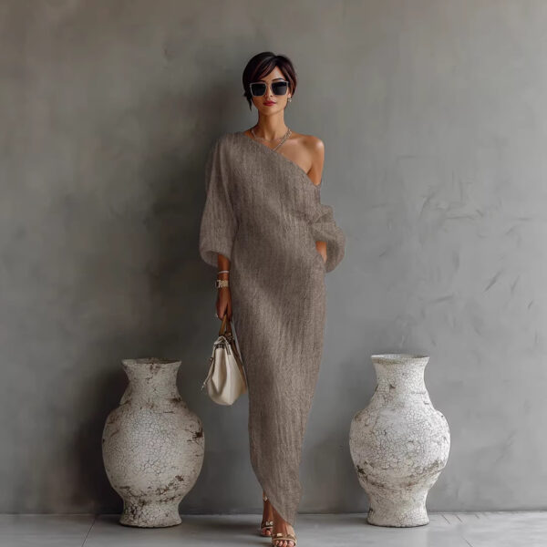 Cotton And Linen Long Dress