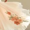 Polyester Short-Sleeved Digital Printing Positioning Dress Long Skirt