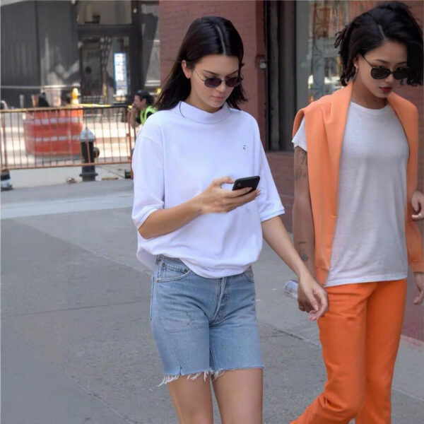High-Waisted Five-Point Jeans For Women Summer Thin New Loose Wide-Leg Slim Straight Hot Girl Shorts Hot Pants