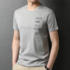 Summer New Men's Mulberry Silk Short-sleeved T-shirt Fashion Korean Version Youth Casual Printing Thin Ice Silk T-shirt