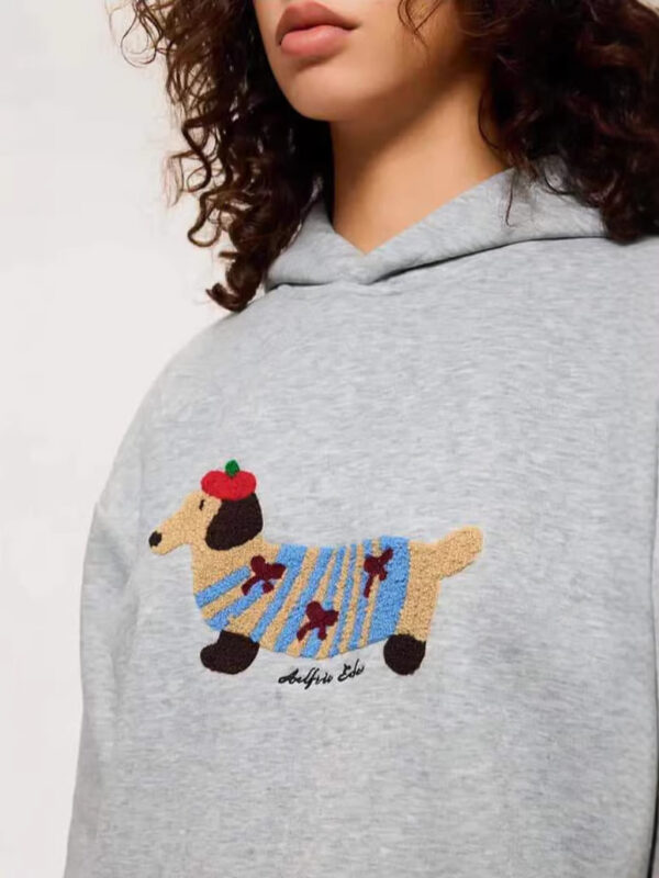 Cotton Embroidered Sports Hoodie Casual Jogging Sweatpants Sweatshirt