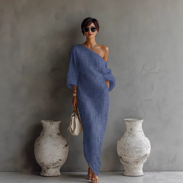 Cotton And Linen Long Dress