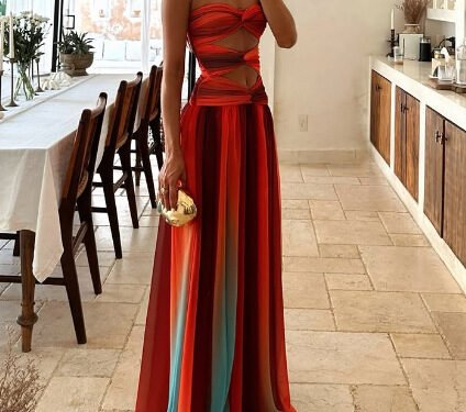 Long Skirt Hollow Out Backless