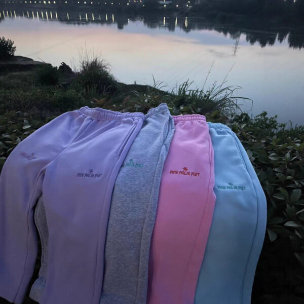 Polyester Embroidered Sweatpants