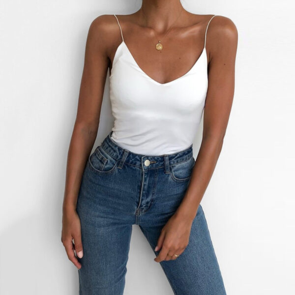 New Solid Color Slip Base Shirt Slim-fit Small Vest Women's Slip Top Outer Wear