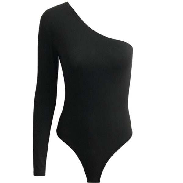 Women's Clothing One-Shoulder Long-Sleeved Tight Jumpsuit For Women