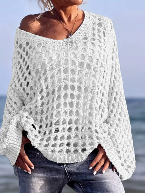 Knitted Sweater For Women Spring And Summer Beach Cover-up Top