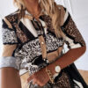 Fashion Printed Shirt Skirt Dress Women