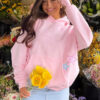 Polyester Patch Embroidered Star Hoodie Sweatshirt