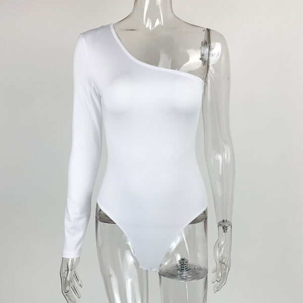 Women's Clothing One-Shoulder Long-Sleeved Tight Jumpsuit For Women
