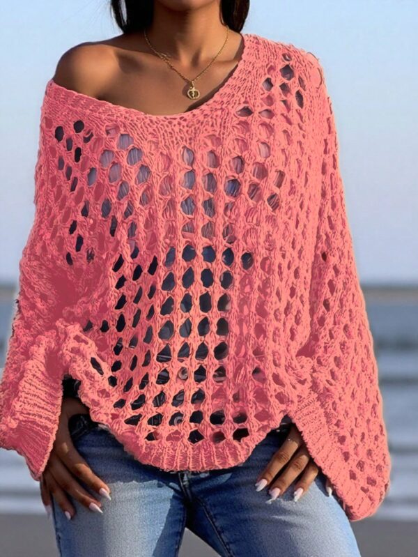Knitted Sweater For Women Spring And Summer Beach Cover-up Top