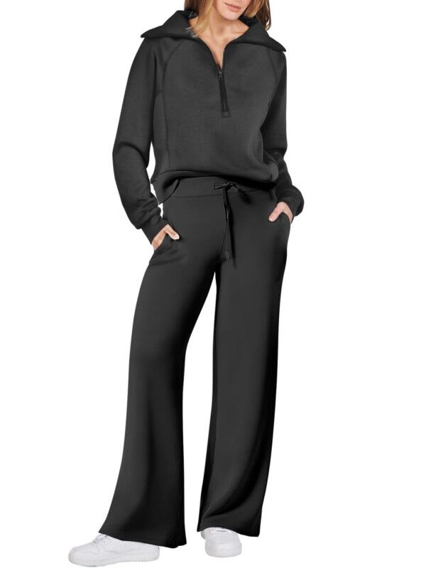 Polyester Casual Sports Suit Zipper Long-Sleeved Sweatshirt