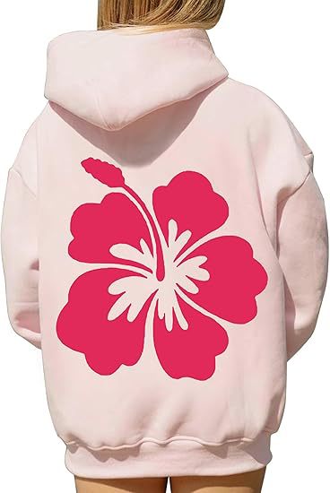 Polyester Printed Hoode Women's Fleece Sweatshirt With Sunset Print, Kangaroo Pocket, Drawstring