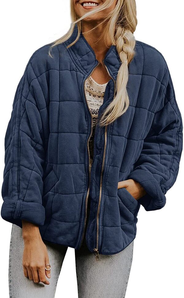 Silk-like fabric Cotton-padded Jacket 2026 European And American Women's Loose Long Sleeve Pocket Jacket