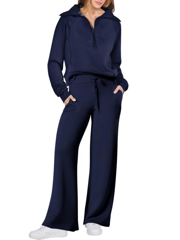 Polyester Casual Sports Suit Zipper Long-Sleeved Sweatshirt