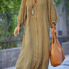 Cotton And Linen Long Dress