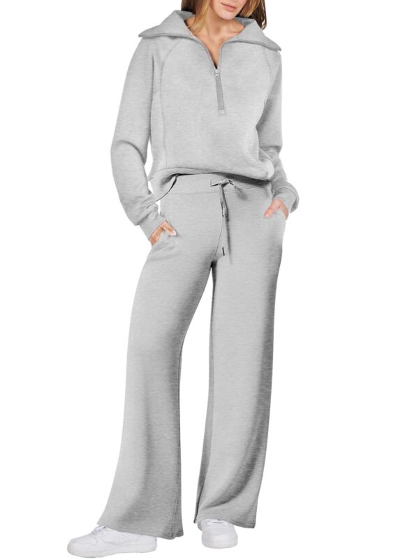 Polyester Casual Sports Suit Zipper Long-Sleeved Sweatshirt