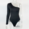 Women's Clothing One-Shoulder Long-Sleeved Tight Jumpsuit For Women