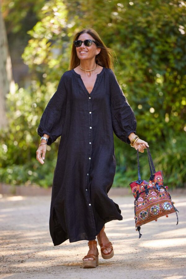 Cotton And Linen Long Dress
