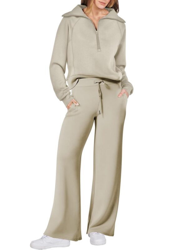 Polyester Casual Sports Suit Zipper Long-Sleeved Sweatshirt