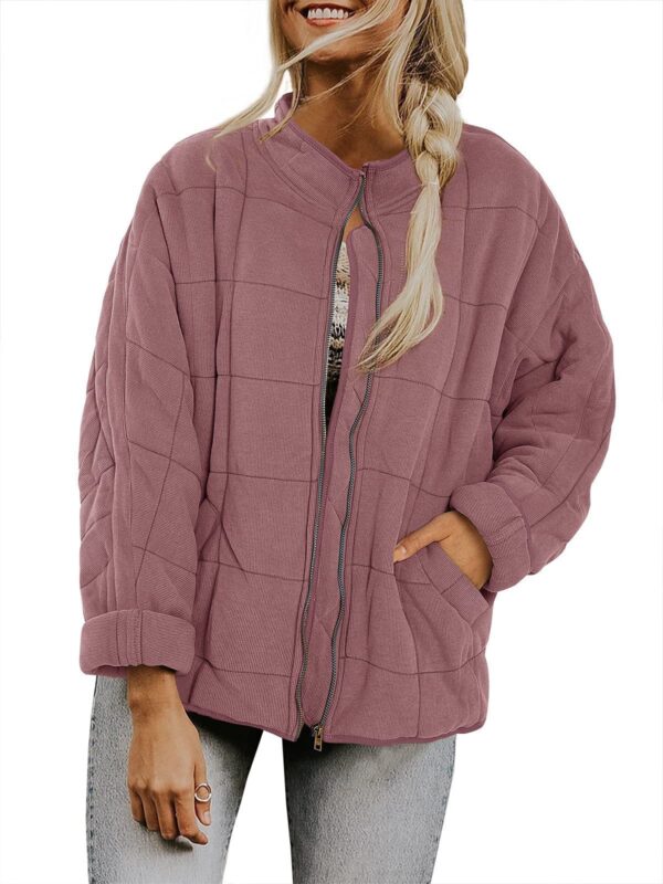 Silk-like fabric Cotton-padded Jacket 2026 European And American Women's Loose Long Sleeve Pocket Jacket