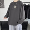 Autumn Men's Long-sleeved T-shirt Trend Loose Plus-size Couple Wear Bottoming Shirt On The Clothes Inside The T-shirt Autumn And Winter Clothes