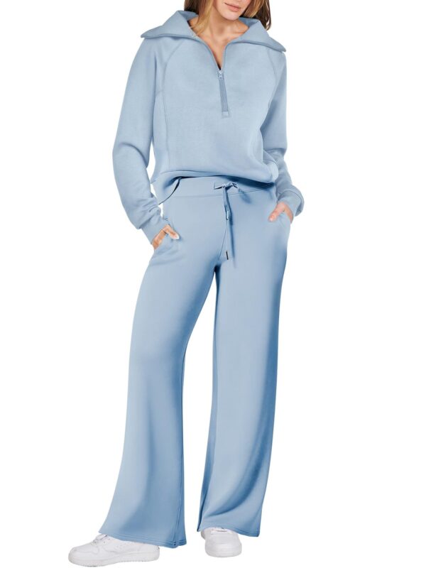 Polyester Casual Sports Suit Zipper Long-Sleeved Sweatshirt