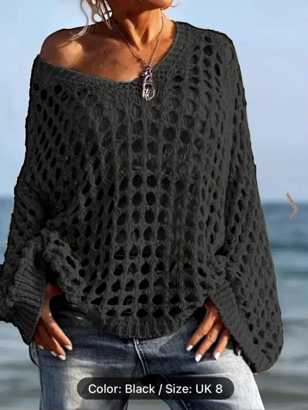 Knitted Sweater For Women Spring And Summer Beach Cover-up Top