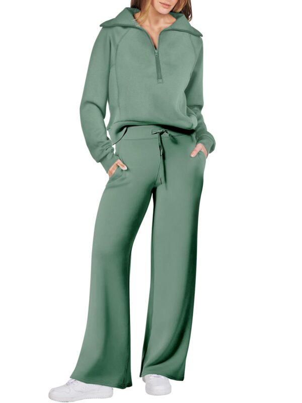 Polyester Casual Sports Suit Zipper Long-Sleeved Sweatshirt