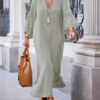 Cotton And Linen Long Dress