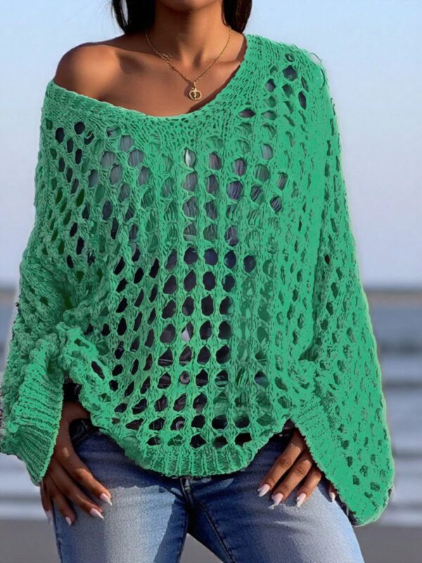 Knitted Sweater For Women Spring And Summer Beach Cover-up Top