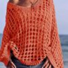 Knitted Sweater For Women Spring And Summer Beach Cover-up Top