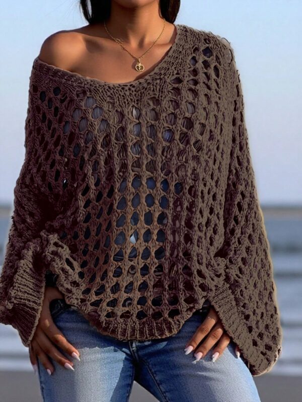 Knitted Sweater For Women Spring And Summer Beach Cover-up Top