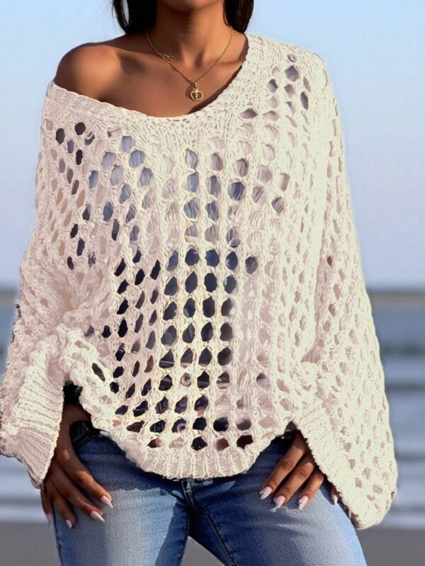 Knitted Sweater For Women Spring And Summer Beach Cover-up Top