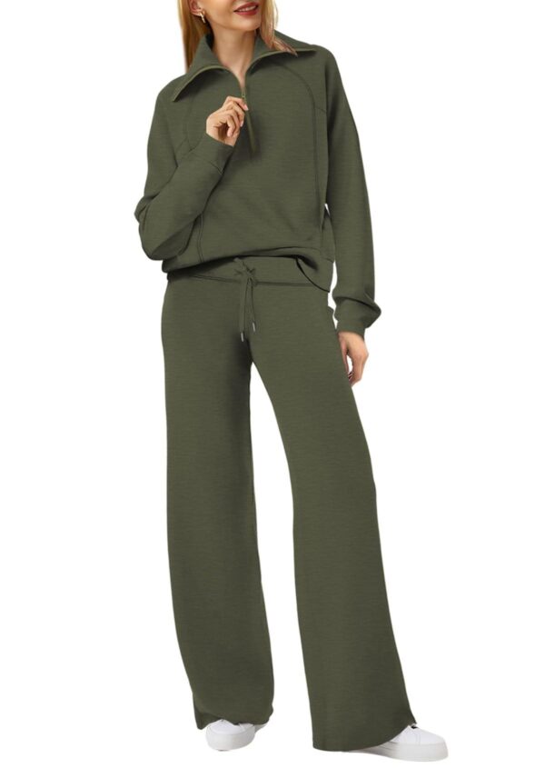 Polyester Casual Sports Suit Zipper Long-Sleeved Sweatshirt