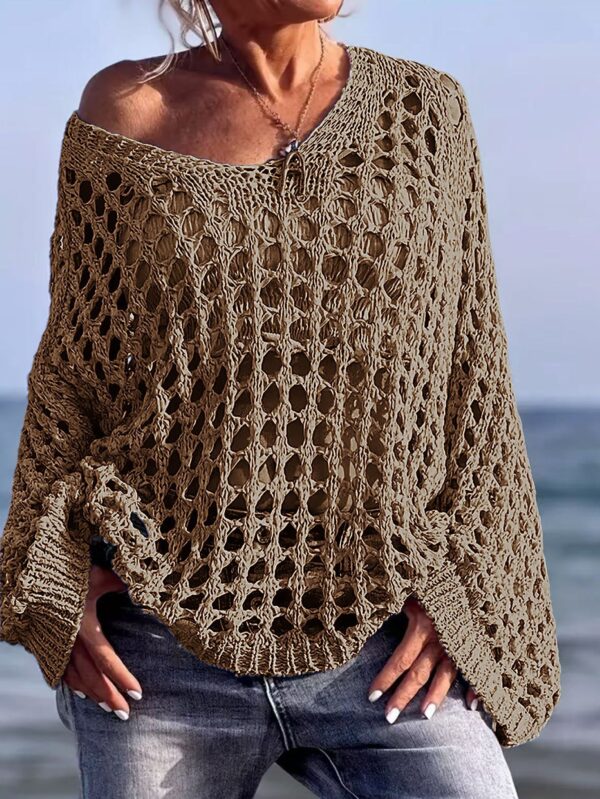 Knitted Sweater For Women Spring And Summer Beach Cover-up Top
