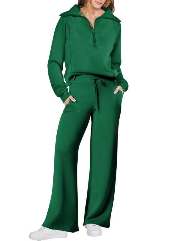 Polyester Casual Sports Suit Zipper Long-Sleeved Sweatshirt