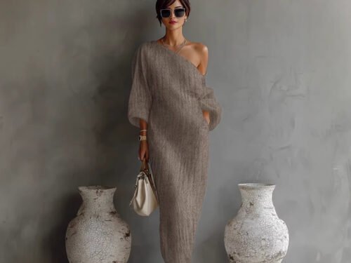 Cotton And Linen Long Dress