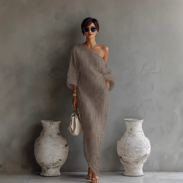 Cotton And Linen Long Dress