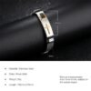 Men's Adjustable 3D Cross Stainless Steel Bracelet